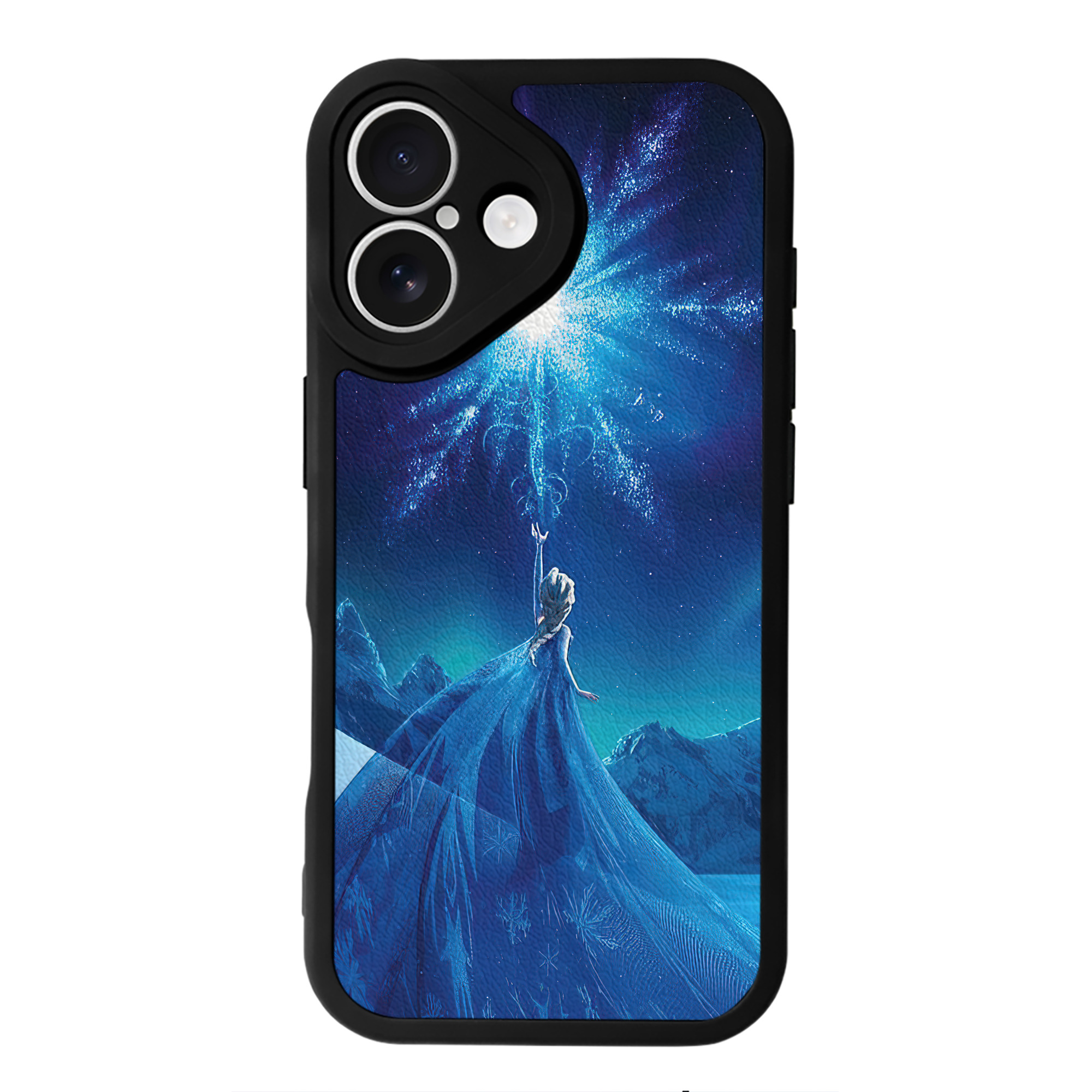 （画像用） アナと雪の女王 アンナ エルサ Frozen Anna Elsa 【iPhone 16シリーズ対応】シリコンスマホケース（レザー調） 材質：シリコン